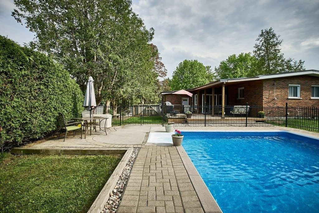 Pool at a single-family home in Brooklin, Ontario